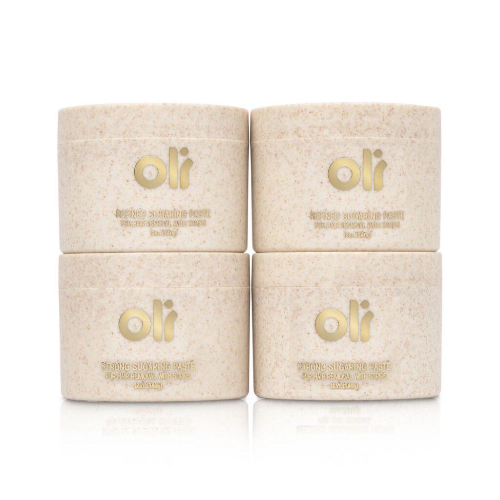 OLI Sugaring Paste Quad Set - includes four 12oz jars of natural sugar wax for a fully customised hair removal routine