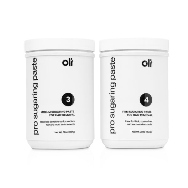 Pro-Paired sugaring paste set - two 50oz jars of professional-grade sugar wax for natural hair removal in salon or spa settings