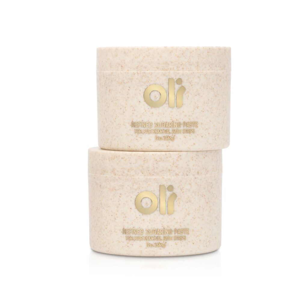 OLI Refined Sugaring Pair - includes two 12oz jars of medium strength sugar wax for professional strength at-home hair removal